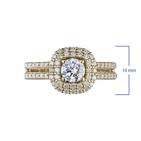 Классическое кольцо из желтого золота