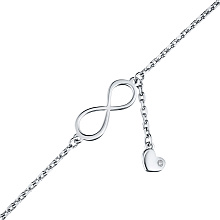 Браслет из белого золота с бриллиантом