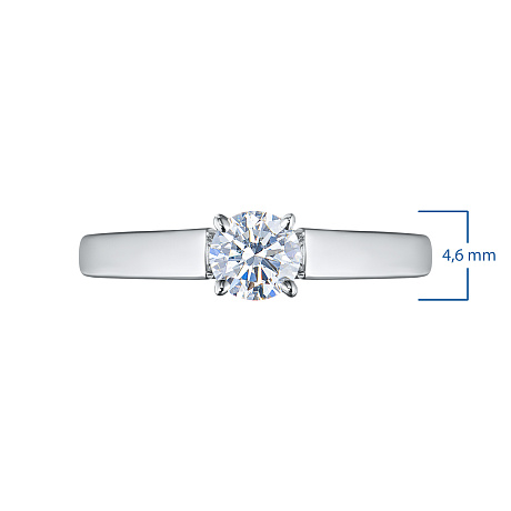 Помолвочное кольцо из белого золота