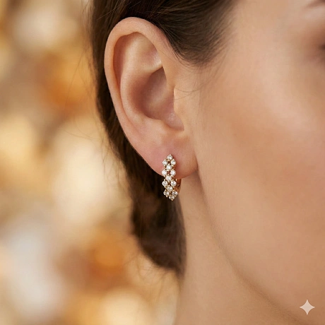 Серьги из желтого золота