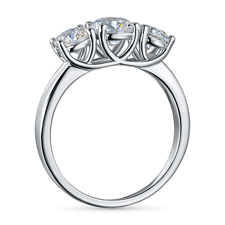 Классическое кольцо из белого золота