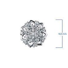 Пусеты из белого золота c бриллиантами