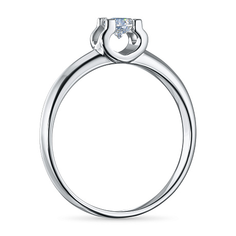 Помолвочное кольцо из комбинированного золота с бриллиантом