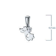Подвеска из серебра с бриллиантом