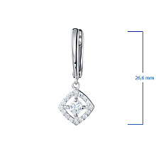 Серьги из белого золота c бриллиантами