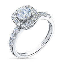 Кольцо из комбинированного золота c бриллиантами выращенными