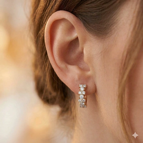 Серьги из желтого золота