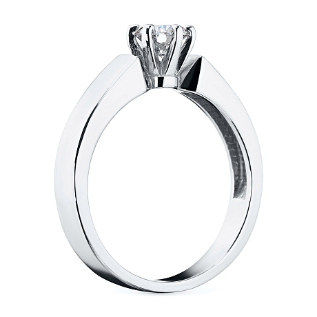 Кольцо из комбинированного золота с бриллиантом