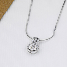 Подвеска из белого золота c бриллиантами