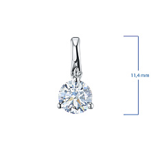 Подвеска из белого золота с бриллиантом