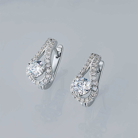 Серьги из белого золота