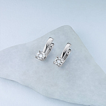 Серьги из белого золота c бриллиантами