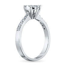 Кольцо из белого золота c бриллиантами