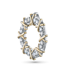 Подвеска из комбинированного золота c бриллиантами