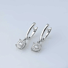 Серьги из белого золота с бриллиантами