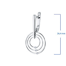 Серьги из серебра c бриллиантами