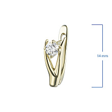 Серьги из желтого золота с бриллиантами