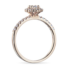 Кольцо из красного золота c бриллиантами