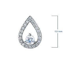 Подвеска из серебра c бриллиантами