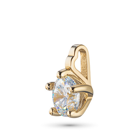 Классическая подвеска из желтого золота