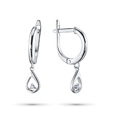 Серьги из серебра с бриллиантом