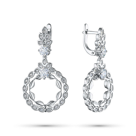 Серьги из белого золота