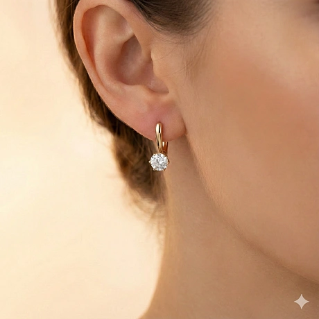 Серьги из желтого золота