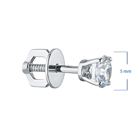 Пусеты из белого золота