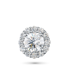 Классическая подвеска из белого золота c бриллиантами