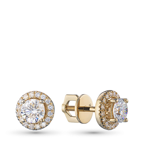 Пусеты из желтого золота