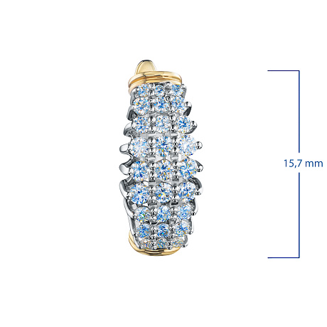 Серьги из комбинированного золота