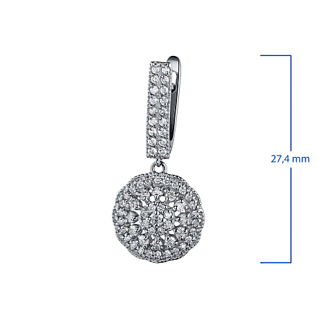 Серьги из белого золота