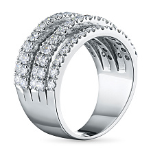 Кольцо из комбинированного золота с бриллиантами