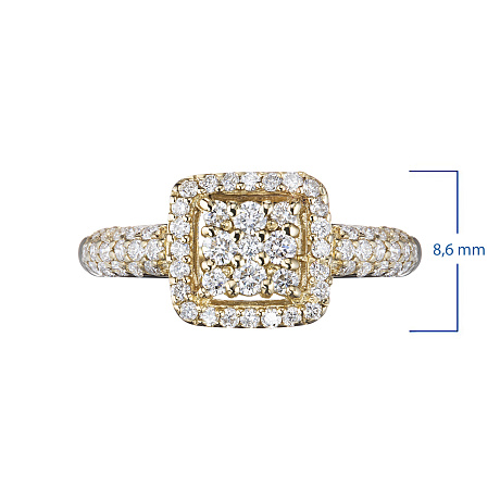 Классическое кольцо из желтого золота