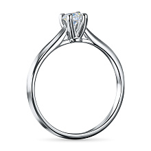 Помолвочное кольцо из серебра с бриллиантом