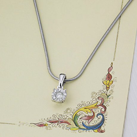 Подвеска из белого золота