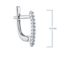 Серьги из серебра c бриллиантами