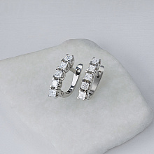 Серьги из белого золота c бриллиантами