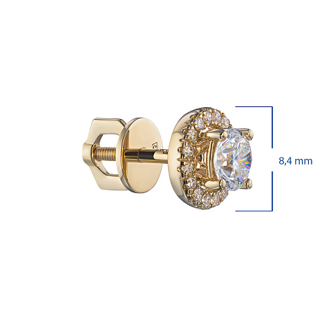 Пусеты из желтого золота