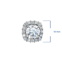 Пусеты из белого золота c бриллиантами