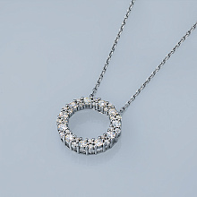 Подвеска из серебра c бриллиантами