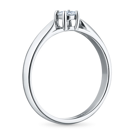 Помолвочное кольцо из белого золота с бриллиантом