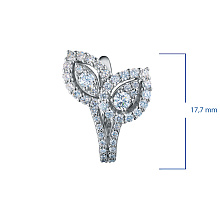 Серьги из белого золота c бриллиантами