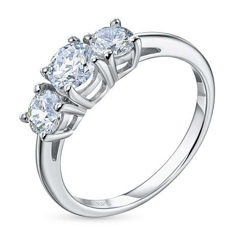 Классическое кольцо из белого золота