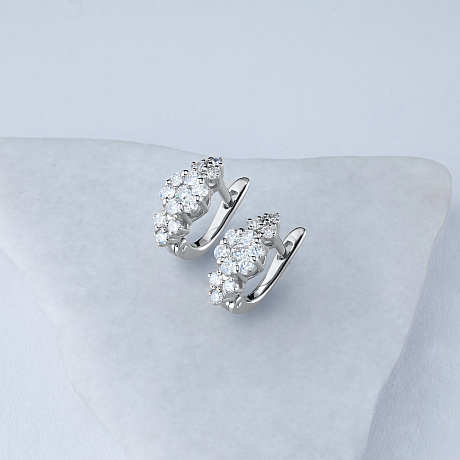 Серьги из белого золота
