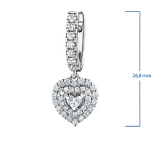 Серьги из белого золота c бриллиантами