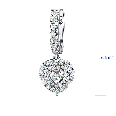 Серьги из белого золота