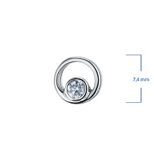 Подвеска из серебра с бриллиантом