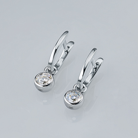 Серьги из белого золота