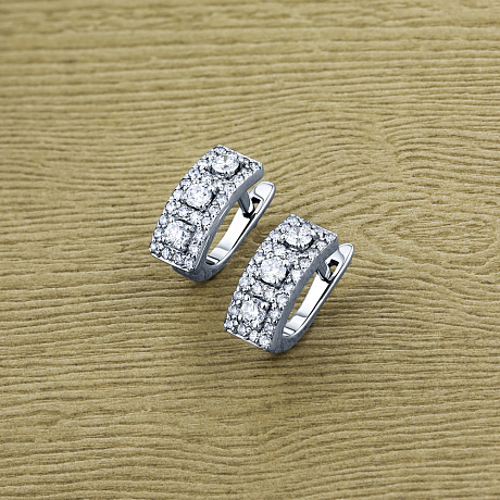 Серьги из белого золота